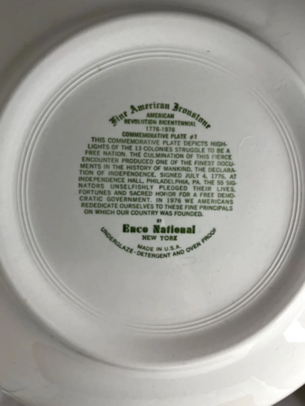 Vintage American Revolution Bicentennial Collectors Plate 1976 Commemorative #1